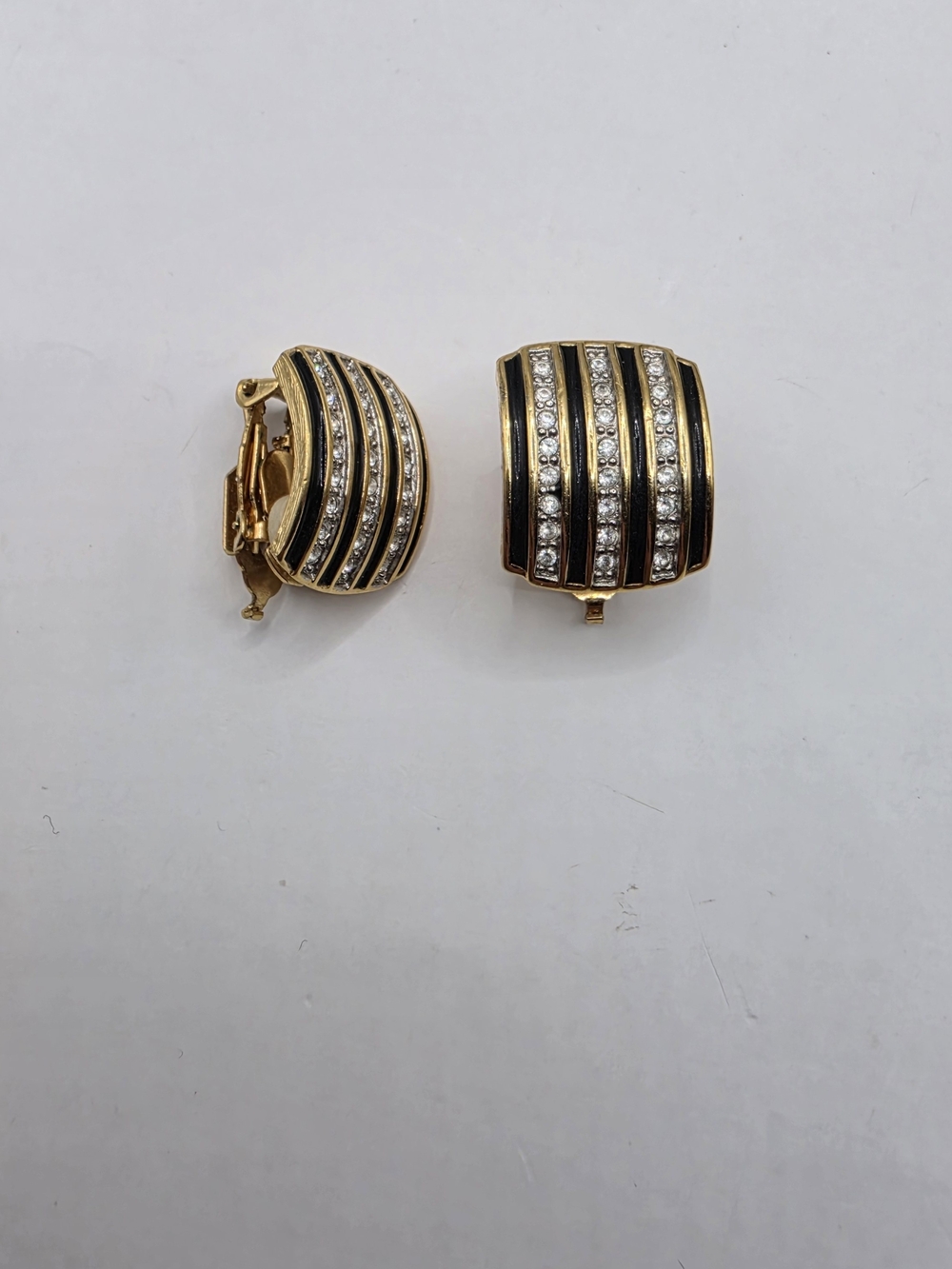 Vintage Butler FAC Art Deco Style Statement Clip-On Earrings